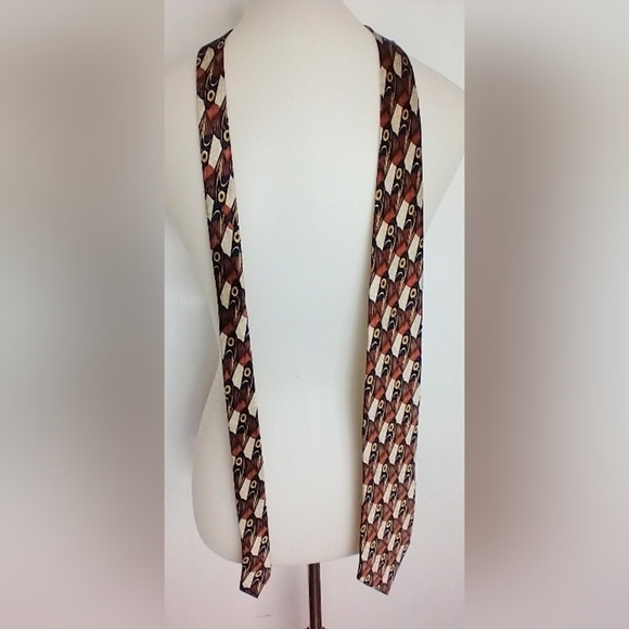 VINTAGE LANVIN PARIS SILK NECK TIE - Picture 2 of 5